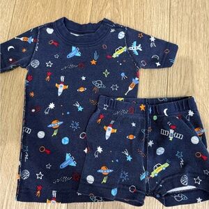 Hanna Andersson Space Adventure Kids Pajamas - shorties set
